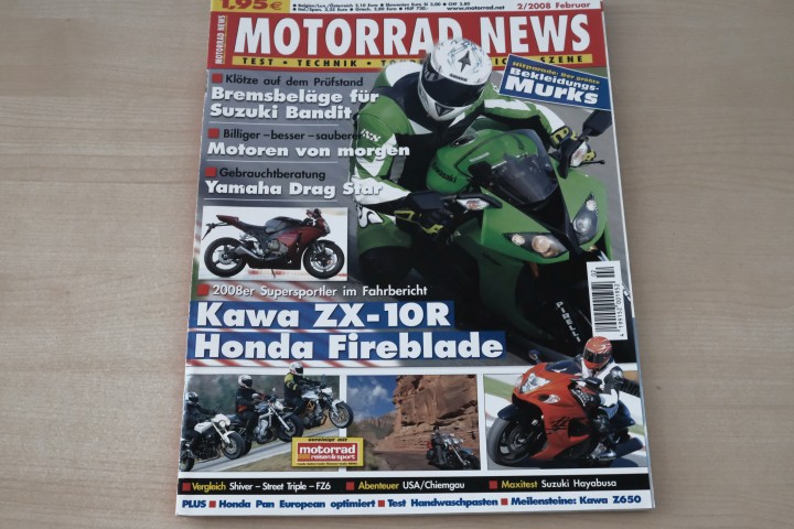 Deckblatt Motorrad News (02/2008)